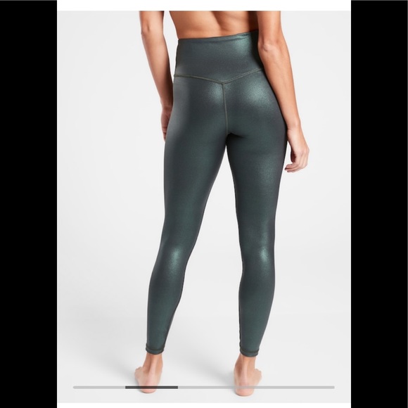 🎁Athleta Ultra High Rise Elation Shimmer Tight- Teal-S/L🎁 - Picture 5 of 16